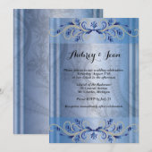 Periwinkle  huwelijksuitnodiging kaart (Voorkant / Achterkant)