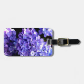 Periwinkle hydrangeas paardenbloemen blauwe bloeme bagagelabel (Voorkant horizontaal)