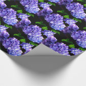 Periwinkle hydrangeas paardenbloemen blauwe bloeme cadeaupapier (Hoek)