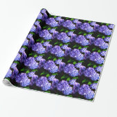 Periwinkle hydrangeas paardenbloemen blauwe bloeme cadeaupapier (Uitgerold)