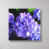 Periwinkle hydrangeas paardenbloemen blauwe bloeme canvas afdruk (Voorkant)