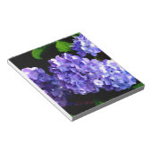Periwinkle hydrangeas paardenbloemen blauwe bloeme notitieblok (Schuin)