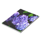 Periwinkle hydrangeas paardenbloemen blauwe bloeme notitieblok (Linkerzijde)
