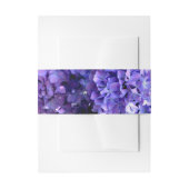 Periwinkle hydrangeas paardenbloemen blauwe bloeme uitnodigingen wikkel (Voorkant Voorbeeld)