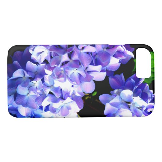 Periwinkle hydrangeas paarse blauwe bloem Case-Mate iPhone case (Achterkant (Horizontaal))