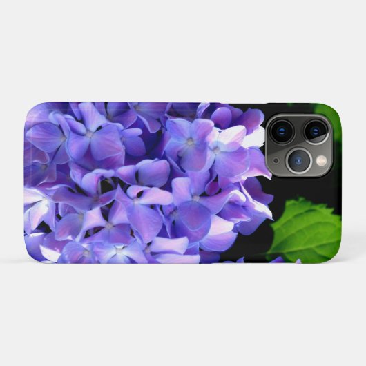 Periwinkle hydrangeas paarse blauwe bloem Case-Mate iPhone case (Achterkant (horizontaal))