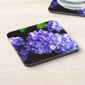 Periwinkle hydrangeas paarse blauwe bloem drankjes onderzetter (Linkerzijde)