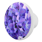 Periwinkle hydrangeas paarse blauwe bloem keramische knop (Rechts)