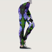 Periwinkle hydrangeas paarse blauwe bloem leggings (Rechts)