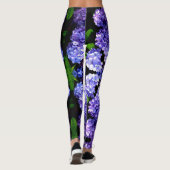 Periwinkle hydrangeas paarse blauwe bloem leggings (Achterkant)