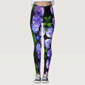 Periwinkle hydrangeas paarse blauwe bloem leggings (Voorkant)