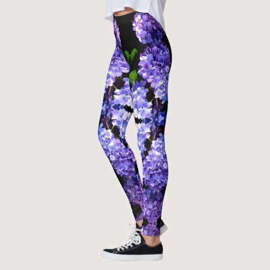 Periwinkle hydrangeas paarse blauwe bloem leggings (Links)