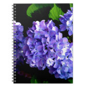 Periwinkle hydrangeas paarse blauwe bloem notitieboek (Voorkant)