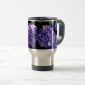 Periwinkle hydrangeas paarse blauwe bloem reisbeker (Voorkant rechts)