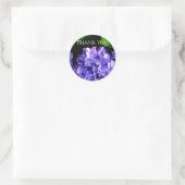 Periwinkle hydrangeas paarse blauwe bloem ronde sticker (Tas)
