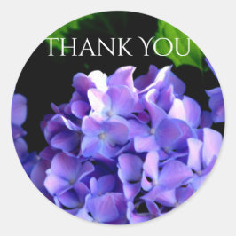 Periwinkle hydrangeas paarse blauwe bloem ronde sticker