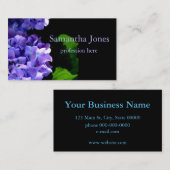 Periwinkle hydrangeas paarse blauwe bloem visitekaartje (Voorkant / Achterkant)