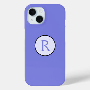 Periwinkle Initiaal iPhone 15 Case
