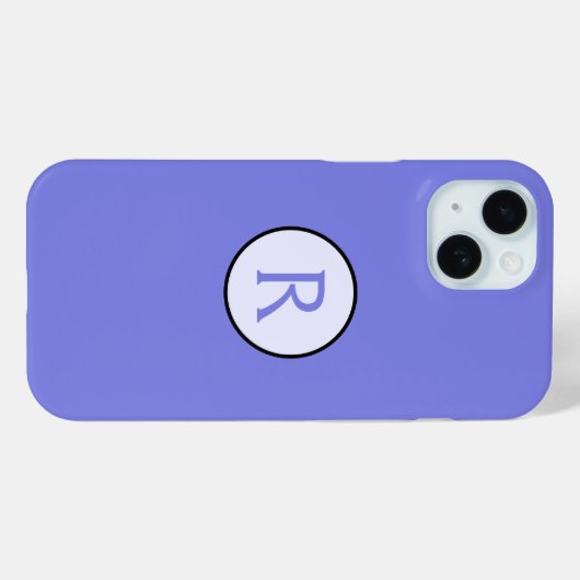 Periwinkle Initiaal Case-Mate iPhone Case (Achterkant (horizontaal))
