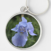 Periwinkle Iris Flower Sleutelhanger (Voorkant)
