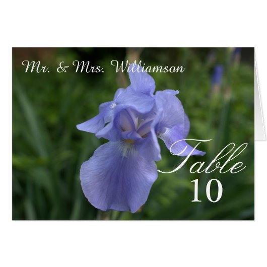 Periwinkle Iris Wedloop Tent Kaarten (Voorkant Horizontaal)