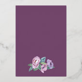 Periwinkle Joy Lila Paars Pink Wedding Folie Uitnodiging (Achterkant)