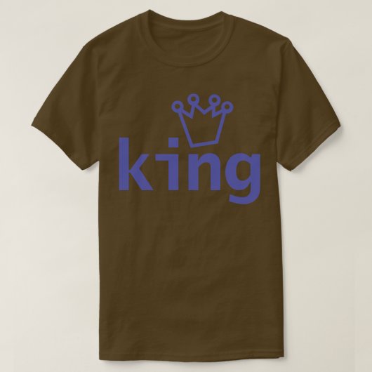 Periwinkle King Crown Typografie T-shirt (Design voorkant)