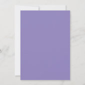 Periwinkle Klasse Chique Bruiloft Uitnodiging (Achterkant)