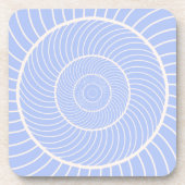 Periwinkle lila crème spiralnagelfibonacci bier onderzetter (Voorkant)