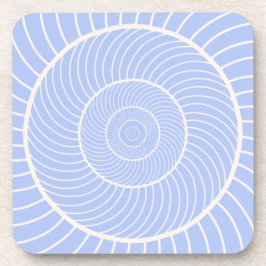Periwinkle lila crème spiralnagelfibonacci bier onderzetter