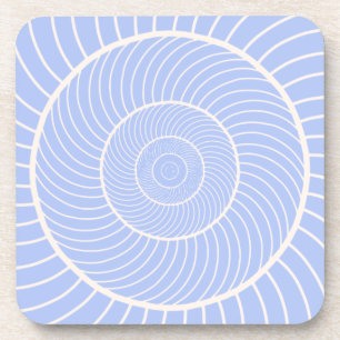 Periwinkle lila crème spiralnagelfibonacci bier onderzetter