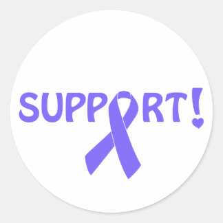 Periwinkle lint ondersteuning! ronde sticker