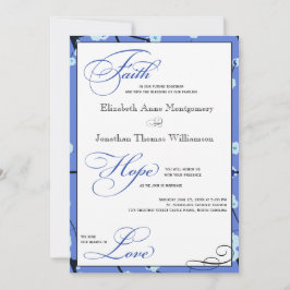 Periwinkle Moderne Christelijke huwelijksuitnodigi Kaart