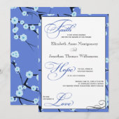 Periwinkle Moderne Christelijke huwelijksuitnodigi Kaart (Voorkant / Achterkant)