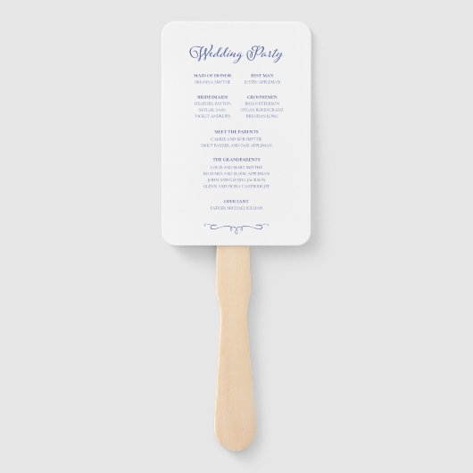 Periwinkle Monogram Programma Handtekening Fan Handwaaier (Achterkant)