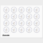 Periwinkle Monogram Stickers (Vel)