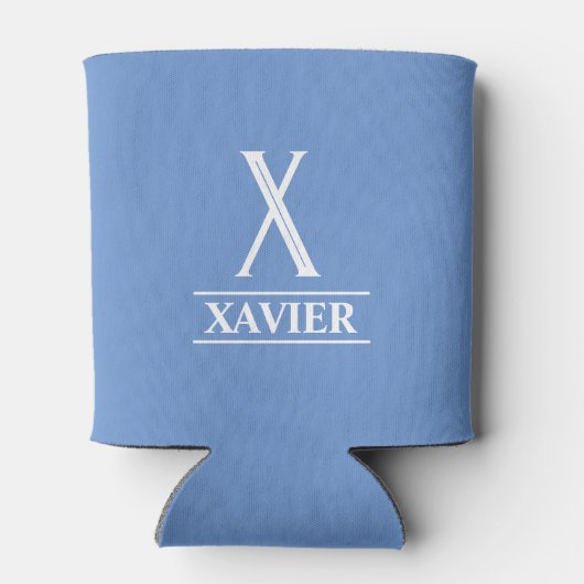 Periwinkle Monogrammed Blikjeskoeler (Achterkant)