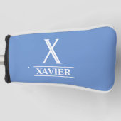 Periwinkle Monogrammed Putter Golf Head Hoesje Golfheadcover (Voorkant)