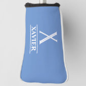 Periwinkle Monogrammed Putter Golf Head Hoesje Golfheadcover (Draai 90)