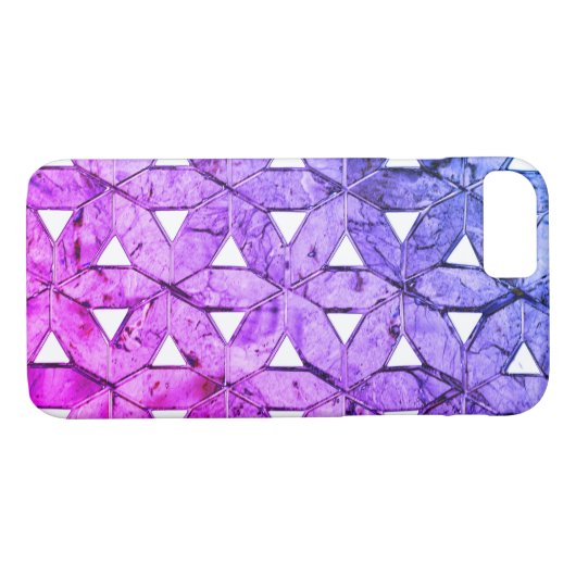 Periwinkle Mosaic Flower of Life Case-Mate iPhone Case (Achterkant (Horizontaal))