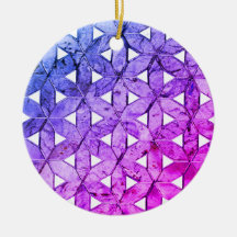 Periwinkle Mosaic Flower of Life