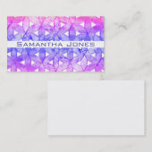 Periwinkle Mosaic Flower of Life Visitekaartje (Voorkant / Achterkant)