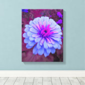 Periwinkle N Pink Zinnia Wrapped Canvas Afdruk (Insitu (Houten vloer))