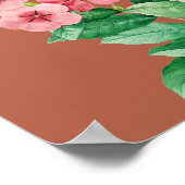 Periwinkle Oranje Terracotta Wedding Seding Chart Poster (Hoek)