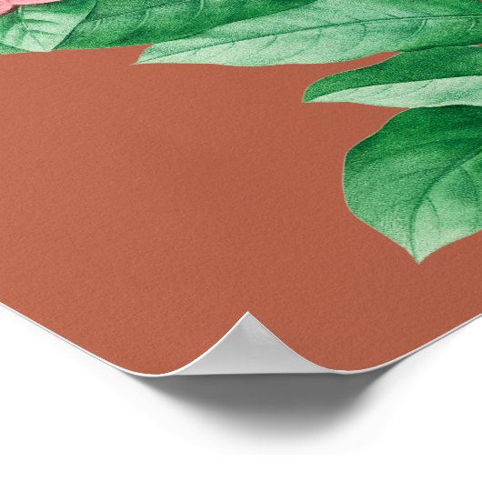 Periwinkle Oranje Terracotta Wedding Seding Chart Poster (Hoek)