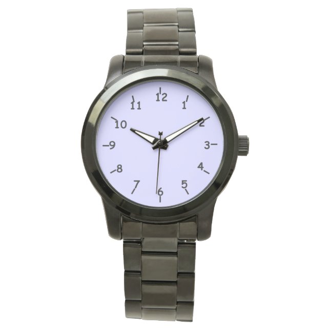 Periwinkle Oversized Zwarte Armband Horloge (Voorkant)