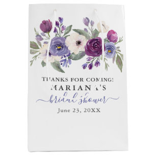 Periwinkle Paars Fuchsia Floral Vrijgezellenfeest Medium Cadeauzakje