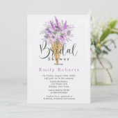 Periwinkle Paars Ice Cone Vrijgezellenfeest Inv Kaart (Staand voorkant)