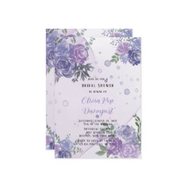 Periwinkle Paars Peony Alcohol Ink Vrijgezellenfee Kaart