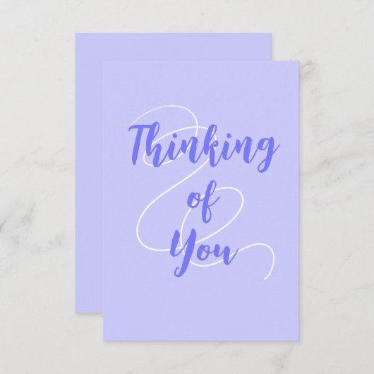 Periwinkle Paarse denking van je Kaart (Voorkant / Achterkant)